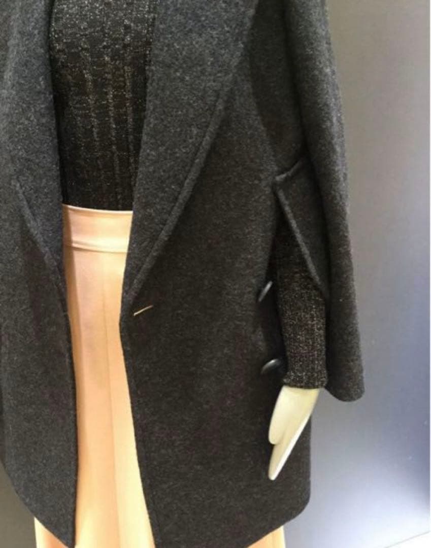 美品】Theory ロングコート ケープコート 2way ダブル ポンチョ