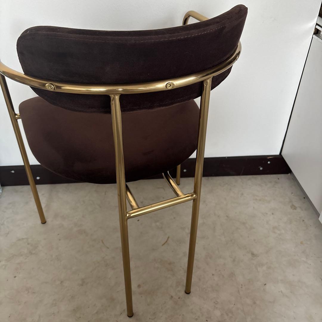 韓国家具　ブラウン　ゴールド　ネイルチェア　ネイル椅子　美品　最安値