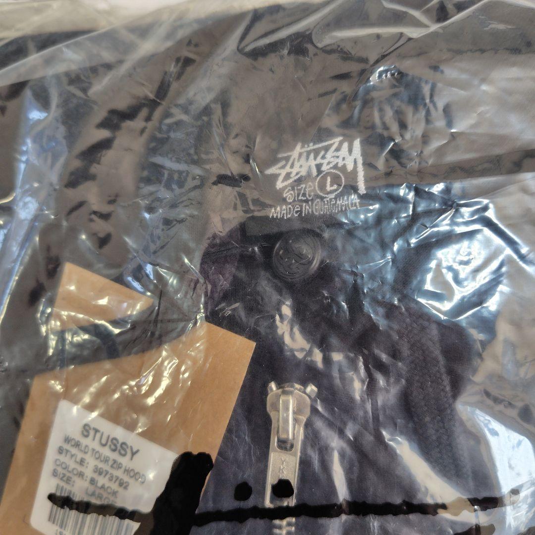 Stussy WORLD ZIP パーカー Lサイズ ブラック