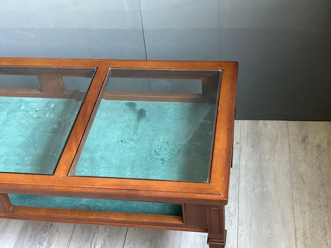 希少　maruni マルニ　オールドマルニ　ガラステーブル　ローテーブル　YZ