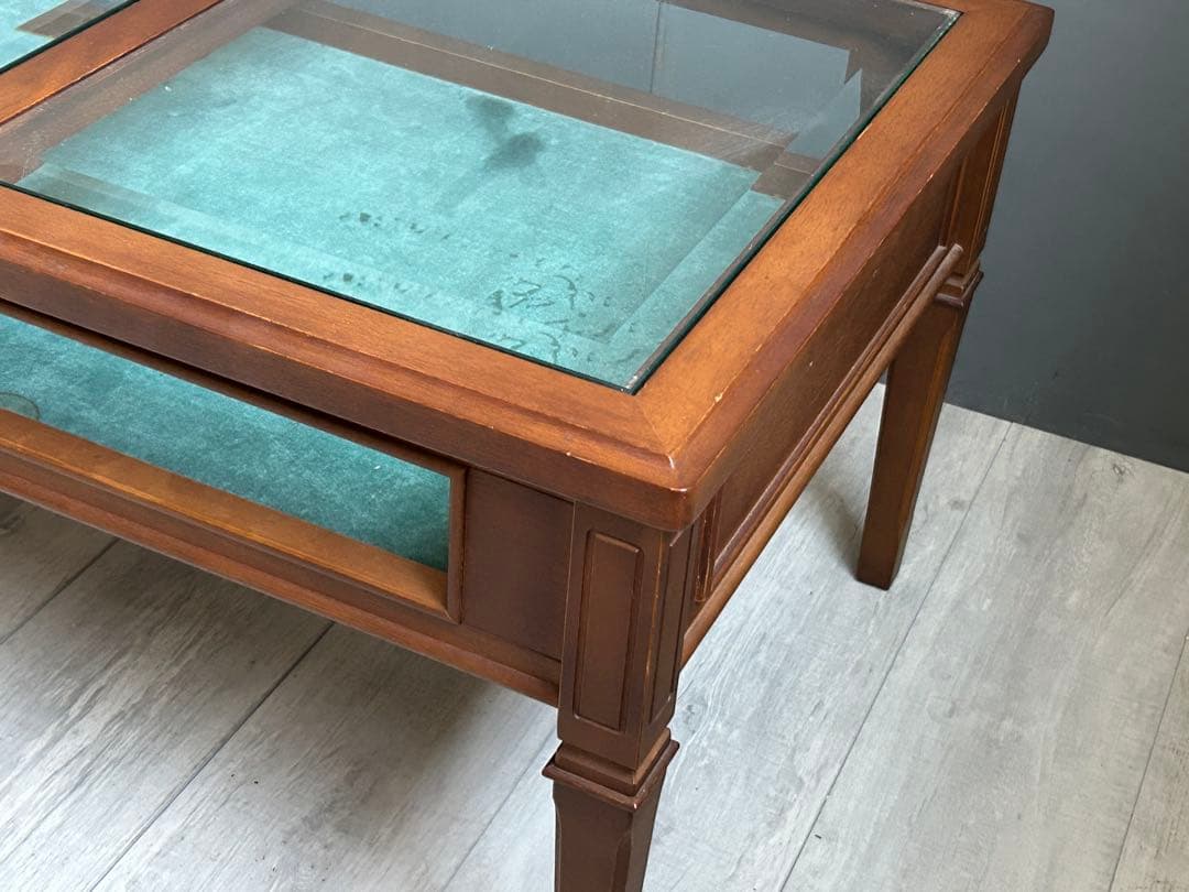 希少　maruni マルニ　オールドマルニ　ガラステーブル　ローテーブル　YZ