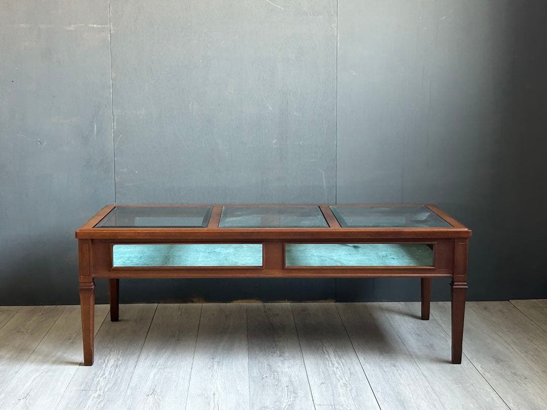 希少　maruni マルニ　オールドマルニ　ガラステーブル　ローテーブル　YZ