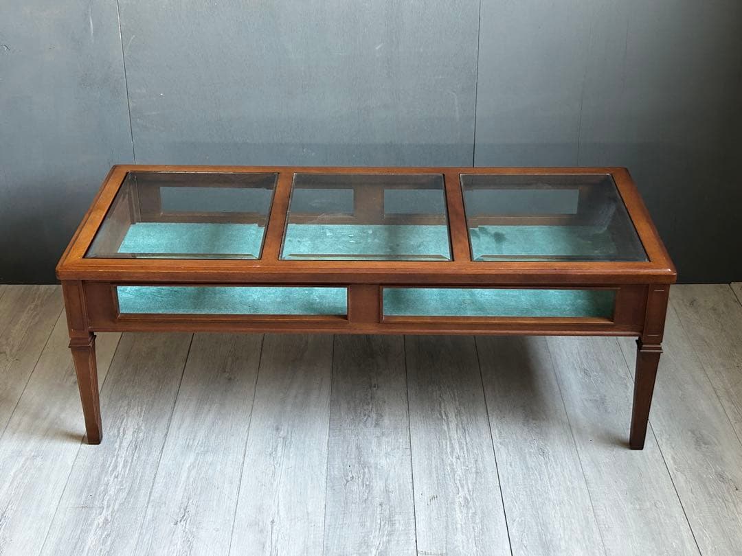 希少　maruni マルニ　オールドマルニ　ガラステーブル　ローテーブル　YZ