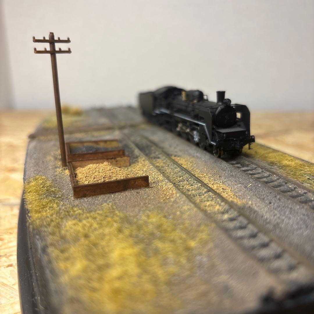 ケースあり】N保管用ジオラマ「晩秋の線路」—時を忘れるクラシックベース—