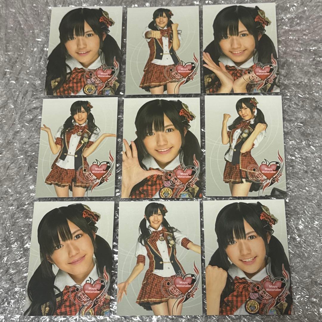 d*9様 AKB48 渡辺麻友 オフィシャル トレーディング カード 9枚 セッ