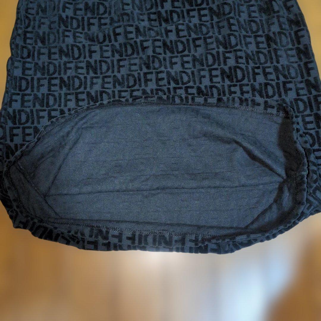 FENDI ロゴベロア調 タイトスカート