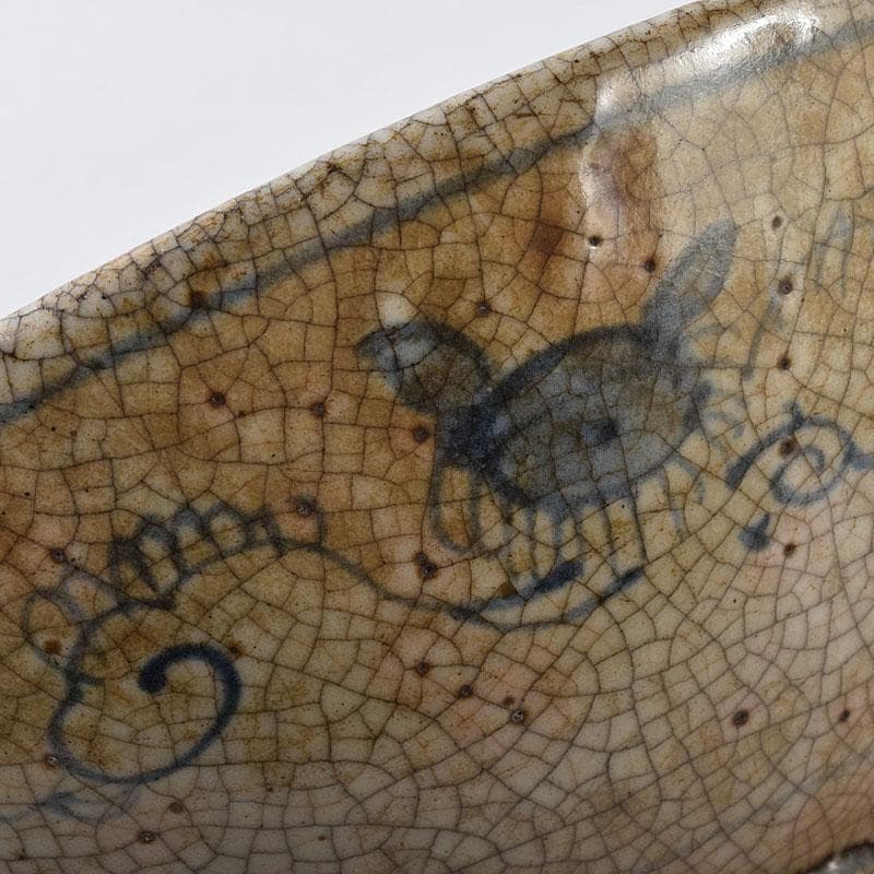 茶道具 瀬戸焼 古瀬戸 染付鳳凰文 平茶碗 鉢 C R8598H - メルカリ