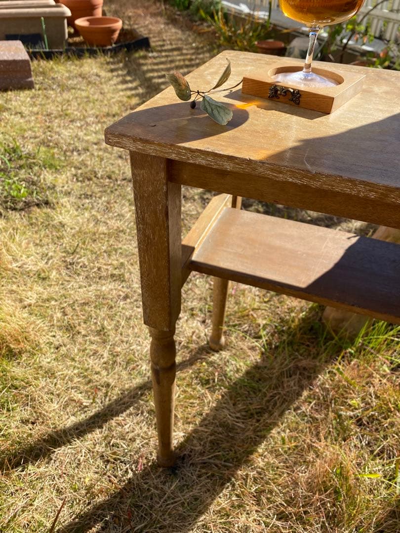 フレンチアンティークテーブル ナチュラル 古道具 シャビー 70's