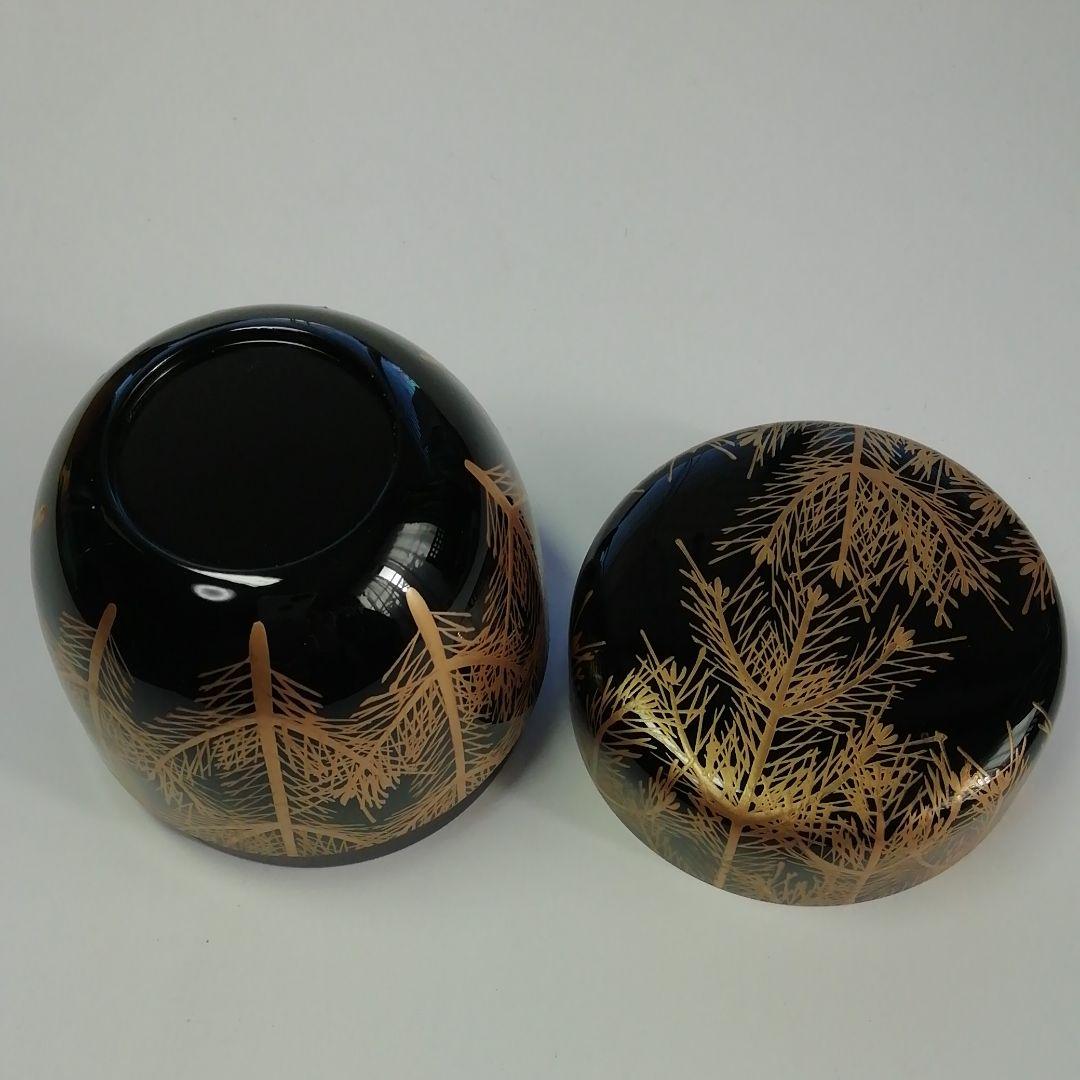 ☆良漆造☆柴野誡堂☆花押☆唐松蒔絵☆中棗 ☆良漆造☆柴野誡堂☆花押