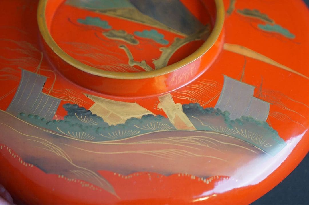 富士山 松蒔絵 大平鉢 木製漆器 箱付 - メルカリ