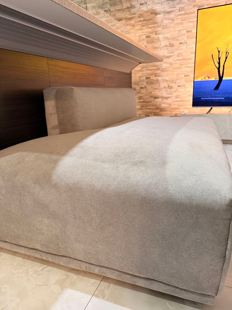 Francfranc メーネソファ 2 R ライトグレー （W1460）