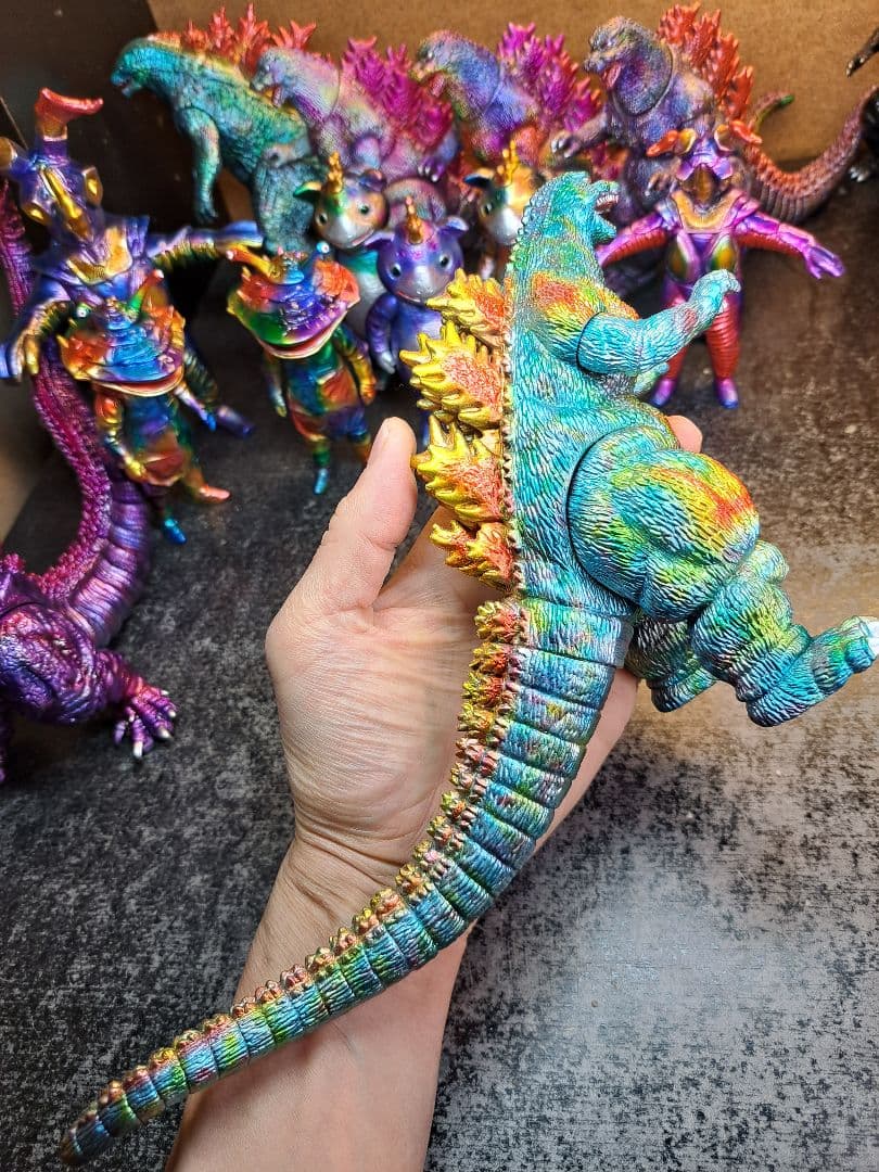 ムービーモンスターシリーズ バーニングゴジラ メタル塗装 リペイント