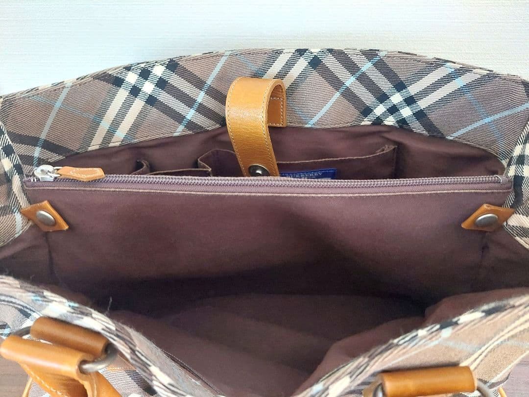 BURBERRY BLUE LABEL ハンドバッグ ノバチェックキャンバス