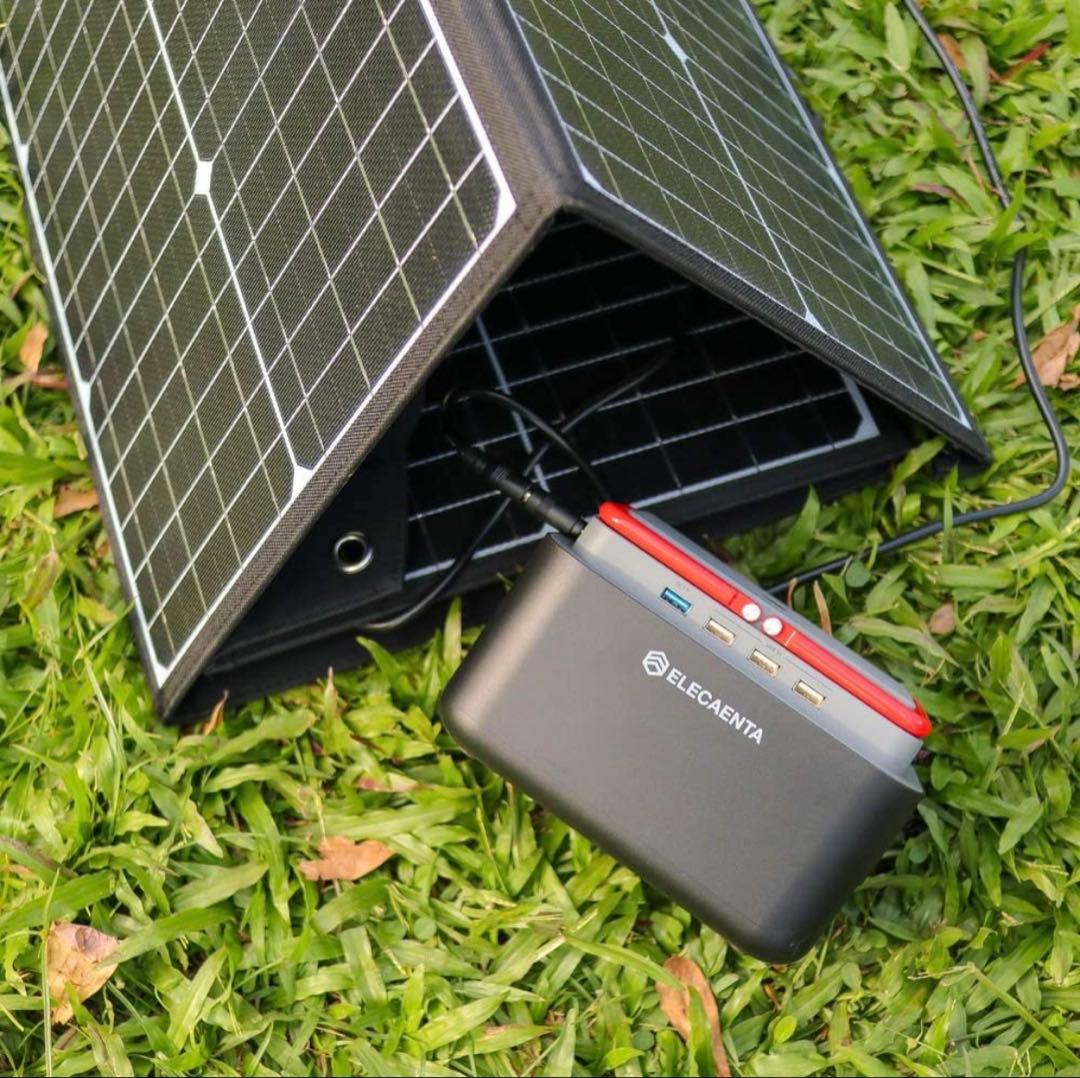 4,引き‼︎】 ELECAENTA 60W ソーラーパネル 折りたたみ式