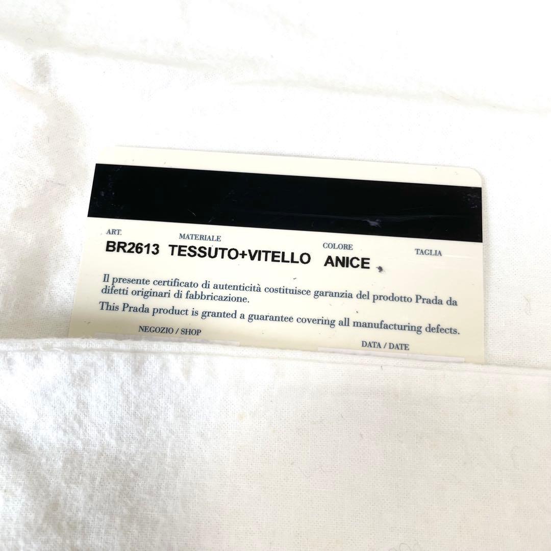 【極希少★】プラダ ハンドバッグ アニス ポコノ anice 三角ロゴ プレート