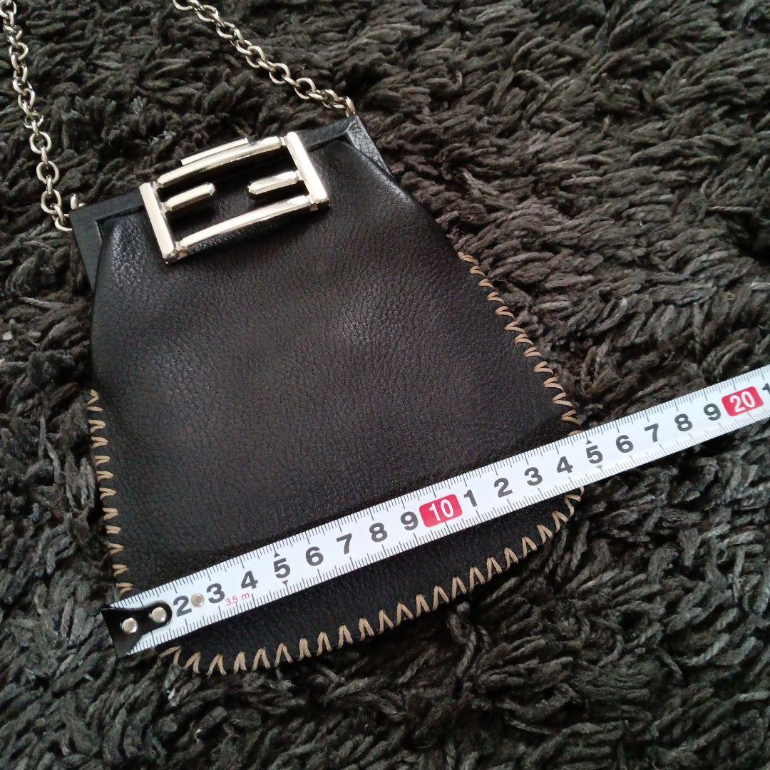 レア　フェンディ　ヴィンテージ　がま口　チェーンバッグ