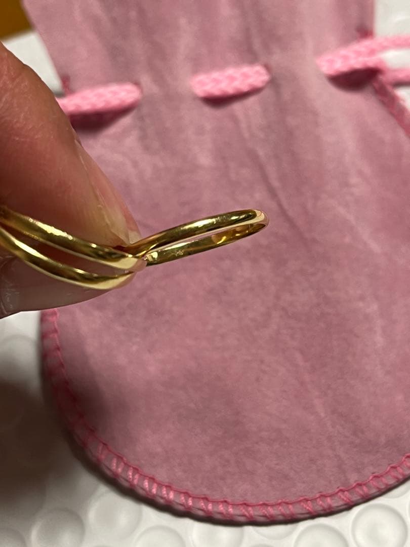 K18イエローゴールド トリニティリング 16号