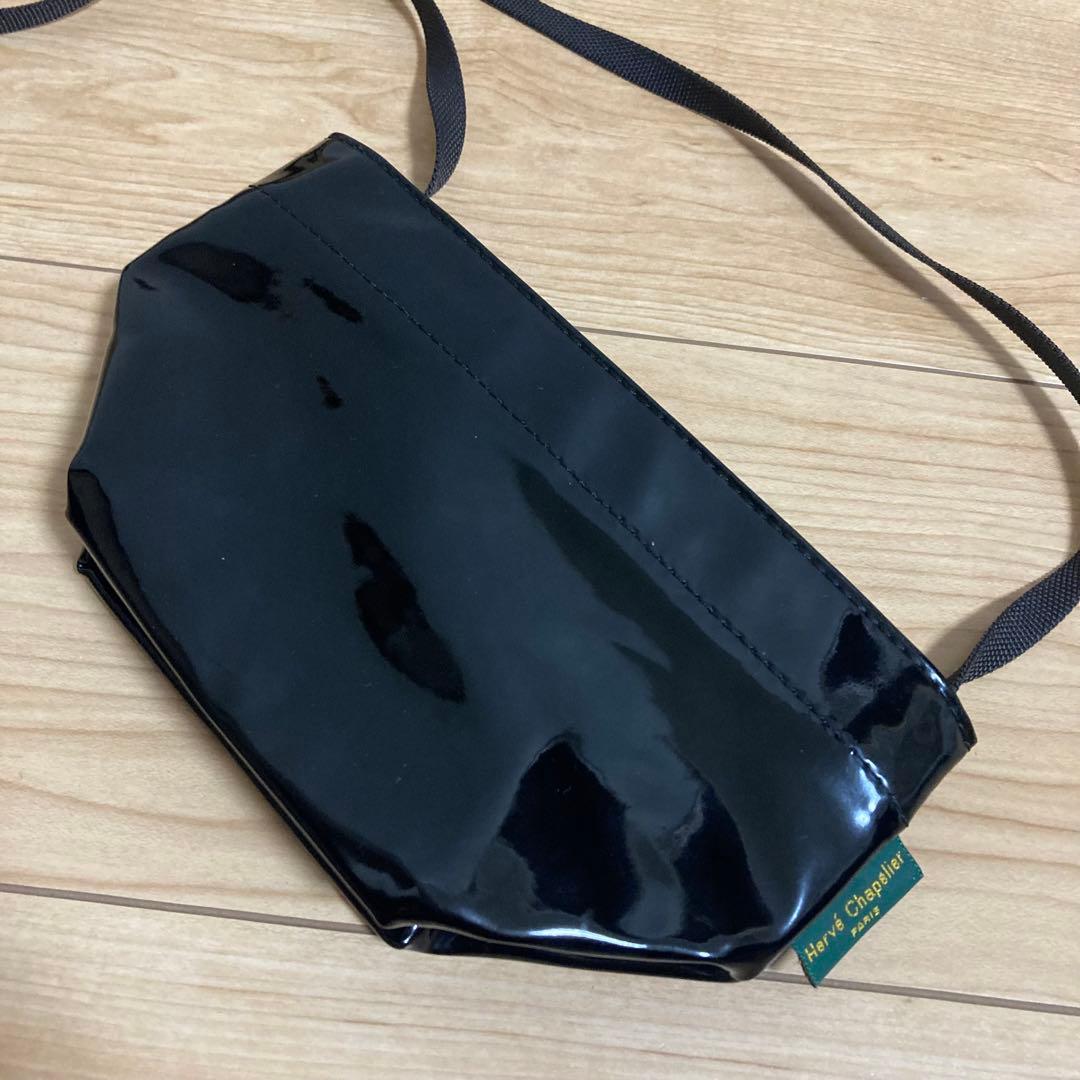 美品◉エルベシャプリエ◉LEEマルシェ雅姫さん別注◉エナメルショルダー◉黒