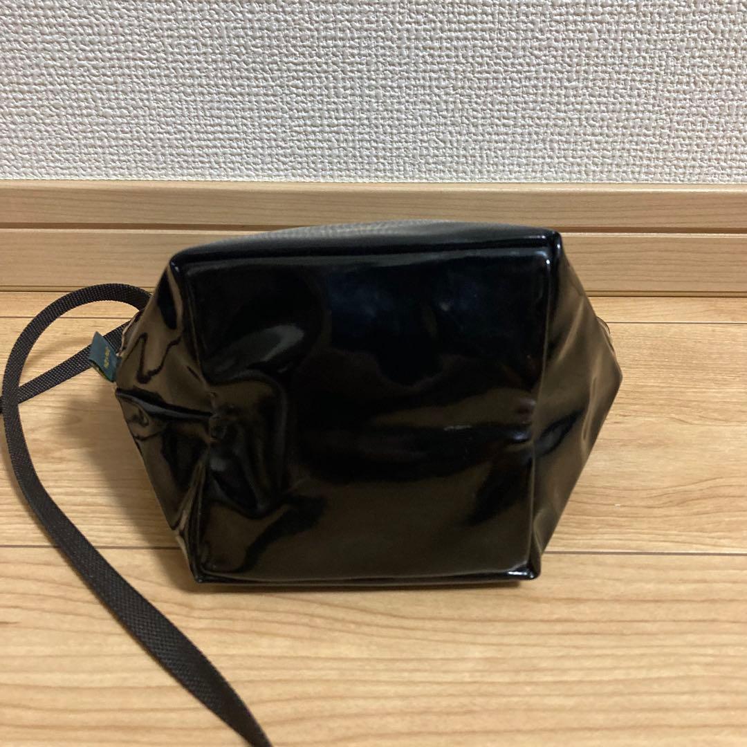 美品◉エルベシャプリエ◉LEEマルシェ雅姫さん別注◉エナメルショルダー◉黒
