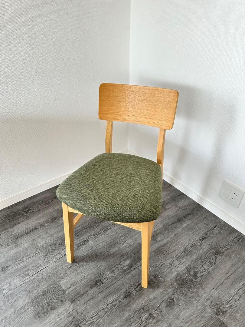 Francfranc楕円形ダイニングテーブルとチェア2脚セット