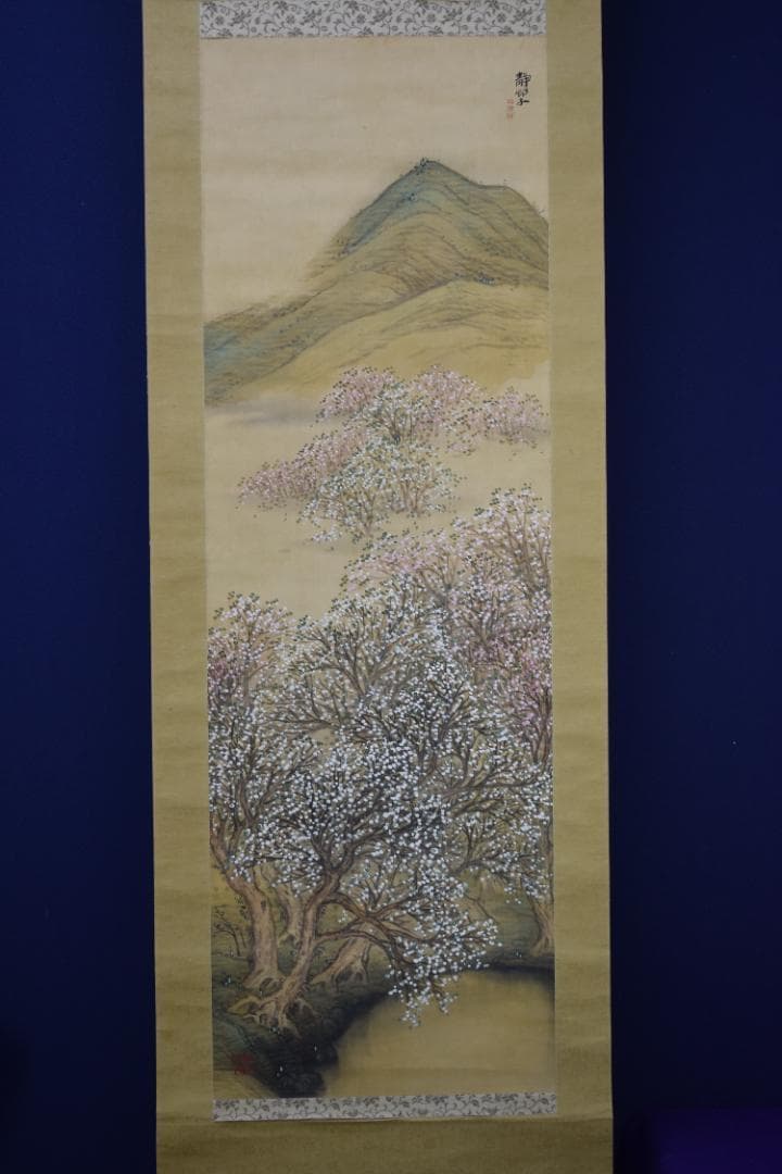真作】藤島静邨/静村/山水図/桃の春図/掛軸☆宝船☆Z-561 - メルカリ