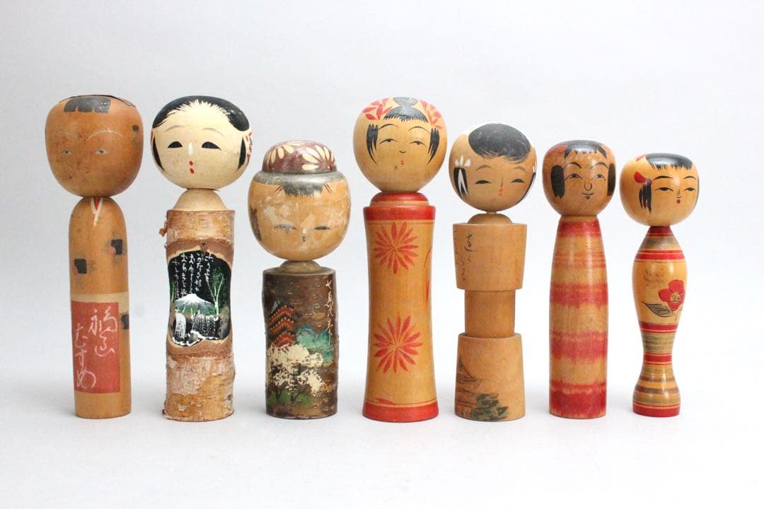 4750 こけし34点 〈小笠原義雄　里見正雄　小沢孝雄　吉田勝範 他〉送料無料