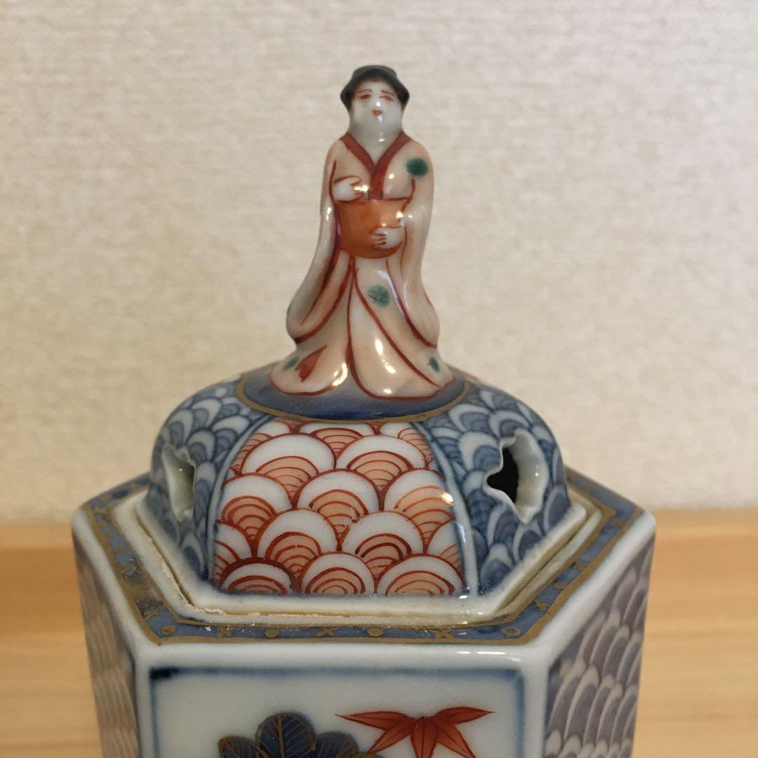 香炉・伊万里・福右衛門（作家本人作）献上手染錦