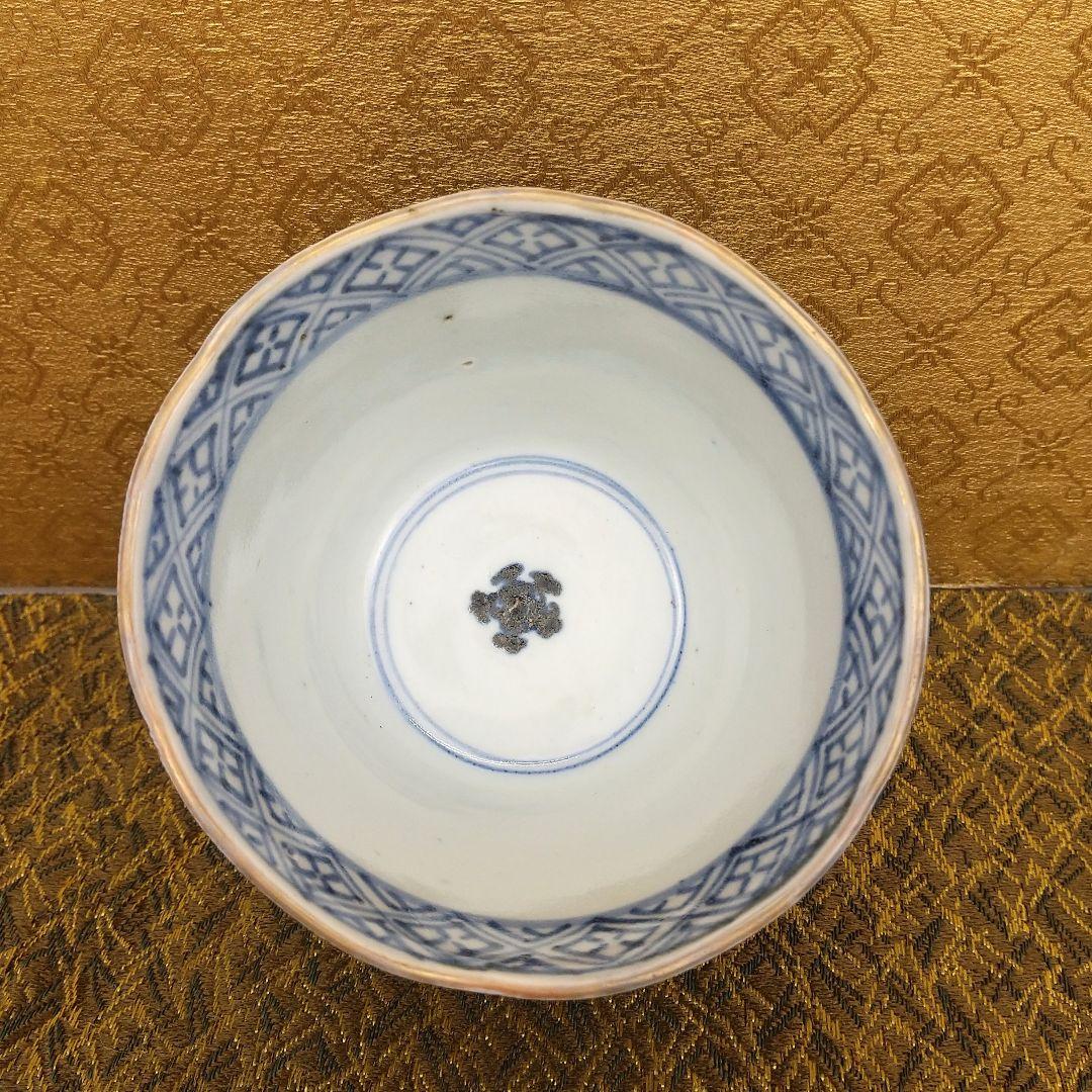 お値下げしました！】古伊万里 そば猪口 瑠璃釉 花鳥 山水図