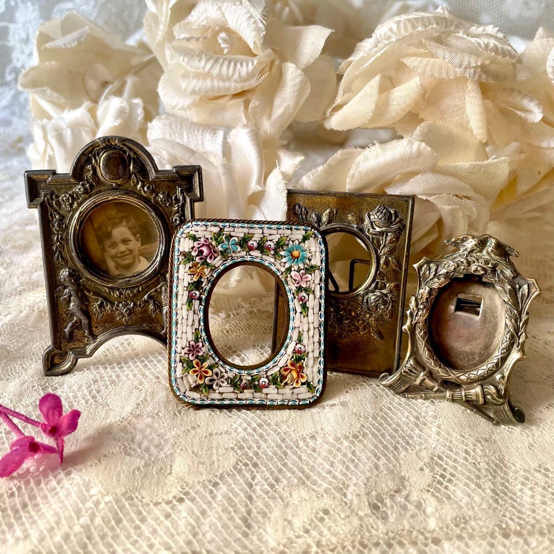 マイクロモザイクミニフレーム イタリアアンティーク 検:フランス