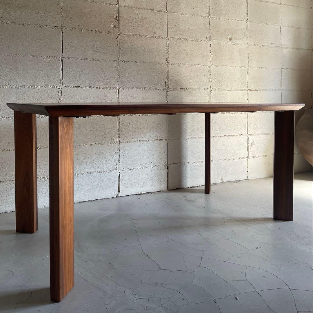 ウォールナット 無垢材　150 ダイニングテーブル　木脚　国産メーカー