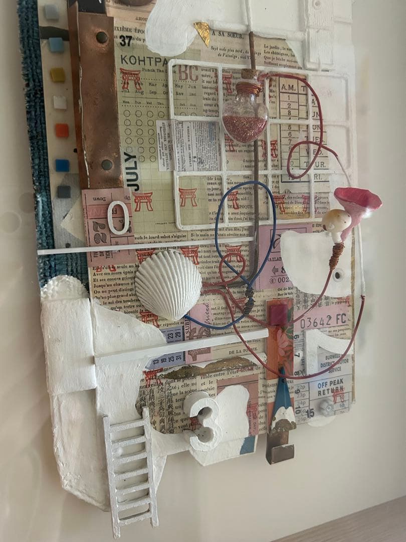 立体コラージュアート ウォールアート 額装済み