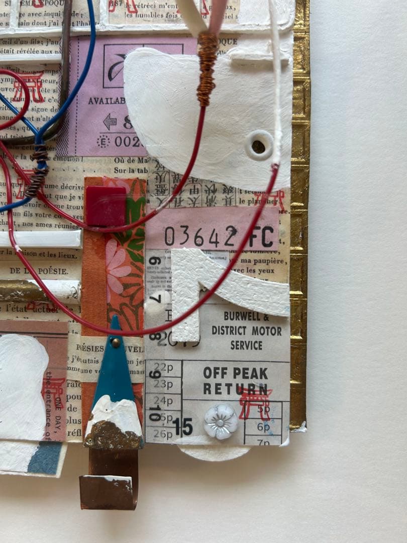 立体コラージュアート ウォールアート 額装済み