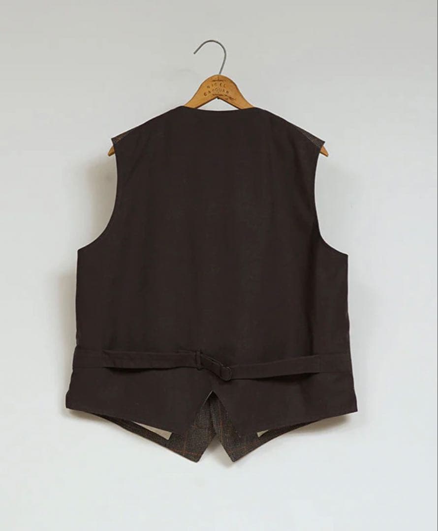 ナイジェル・ケーボン　コブラーベスト ヘンプチェック COBBLER VEST