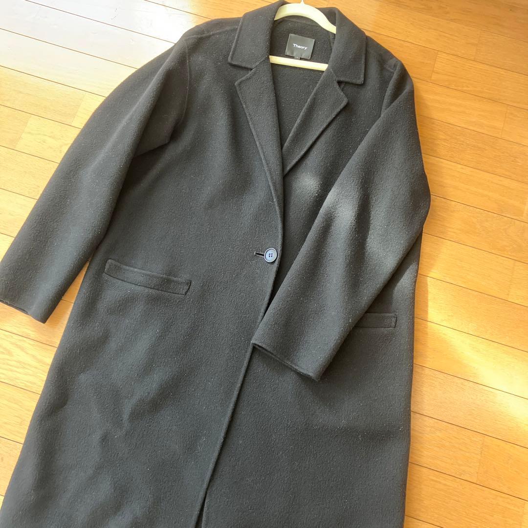 Theory ダブルフェイス チェスターコート オーバーサイズ P グレー