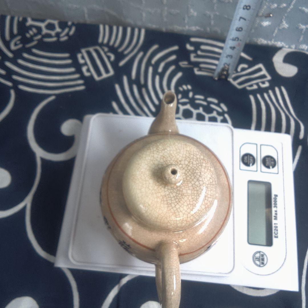 骨董２ 清水焼？ 陶器製茶器 クリーム色 小振り