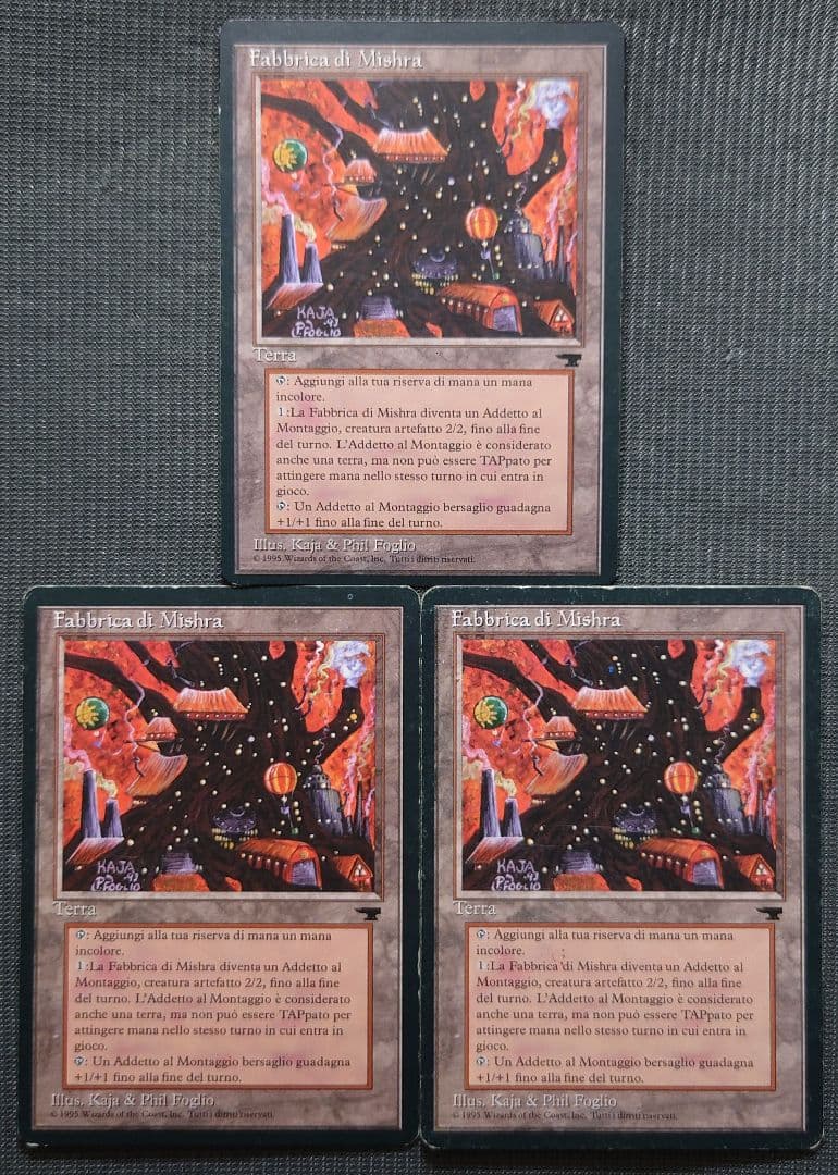 mtg 超高騰中 3枚セット イタリア語 黒枠 初版 ミシュラの工廠 rin