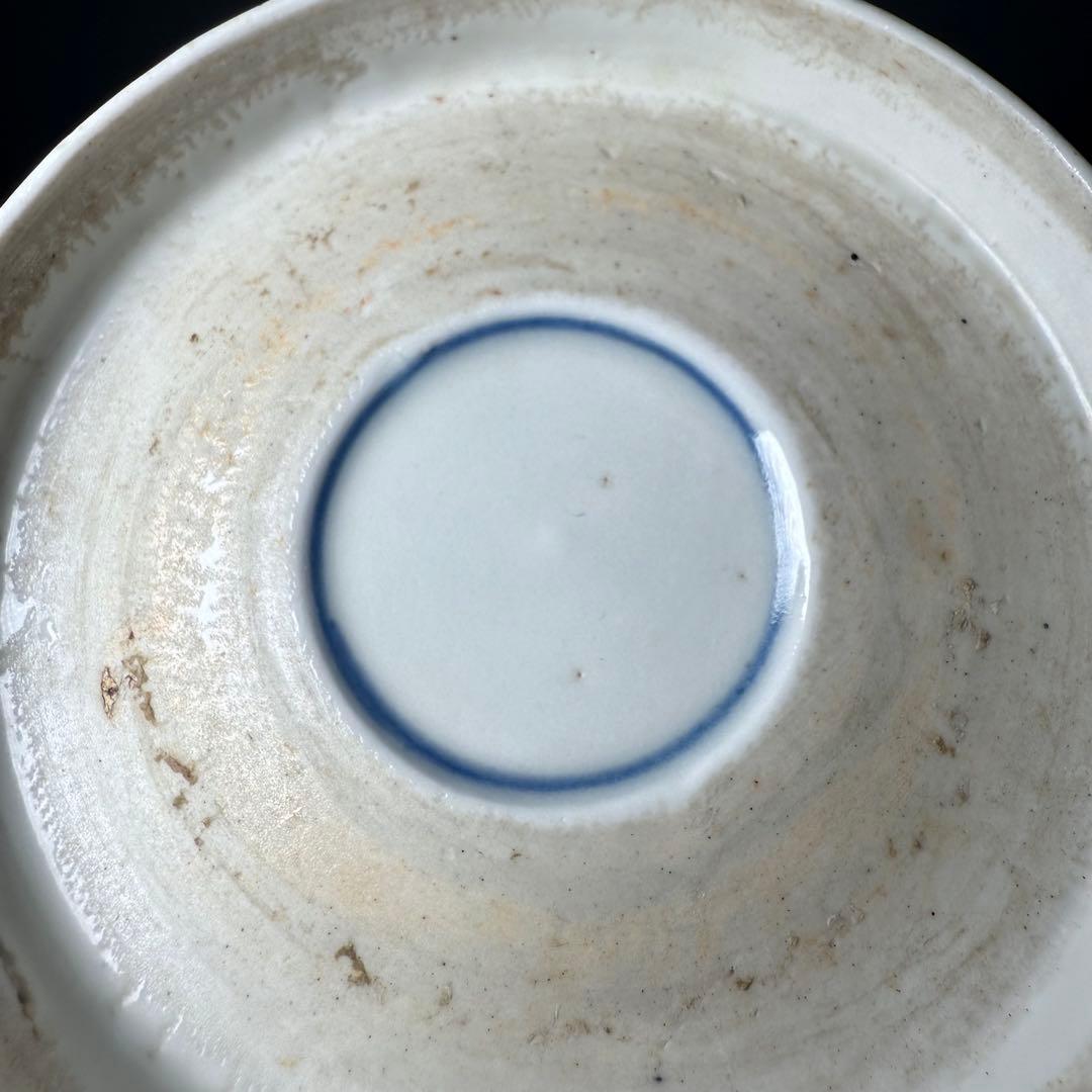 古伊万里 色絵千鳥文膾皿 12客 松 梅 蝶 魚 鹿の目 金蘭手 直径15cm