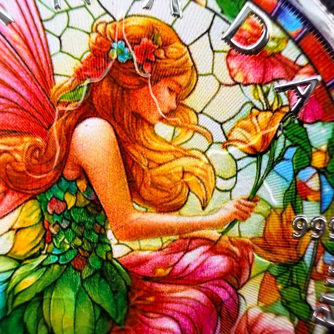 メイプルリーフ 銀貨 カラー ステンドグラスフェアリー -花を司る妖精- 1oz