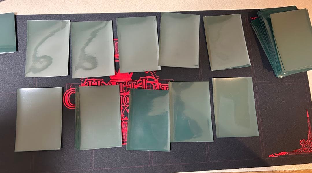 遊戯王　ウジャト眼　目玉　初期　スリーブ　緑　95枚