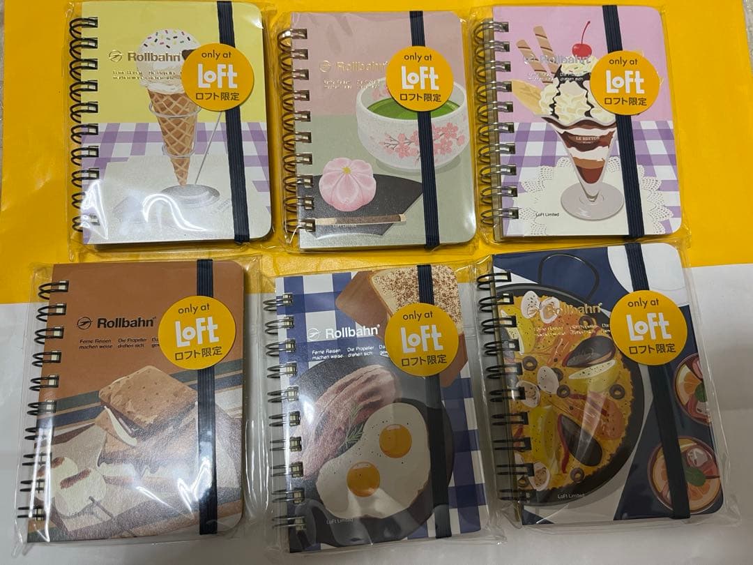 Rollbahn　ロルバーンロフト限定 　 ポケット付きメモ　ミニ　6冊セット Rollbahnロフト限定 ポケット付きメモミニロルバーン6冊セット
