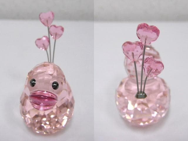 7/未使用品 スワロフスキー ハッピーダック オブジェ 置物 1143438