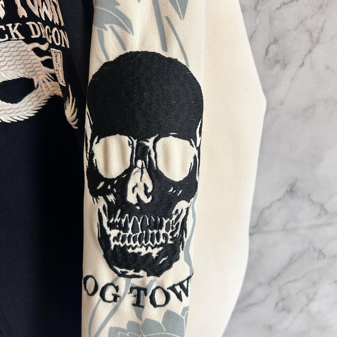 90s DOGTOWN ドッグタウン 黒龍 トラックジャケット 刺繍 スカル L