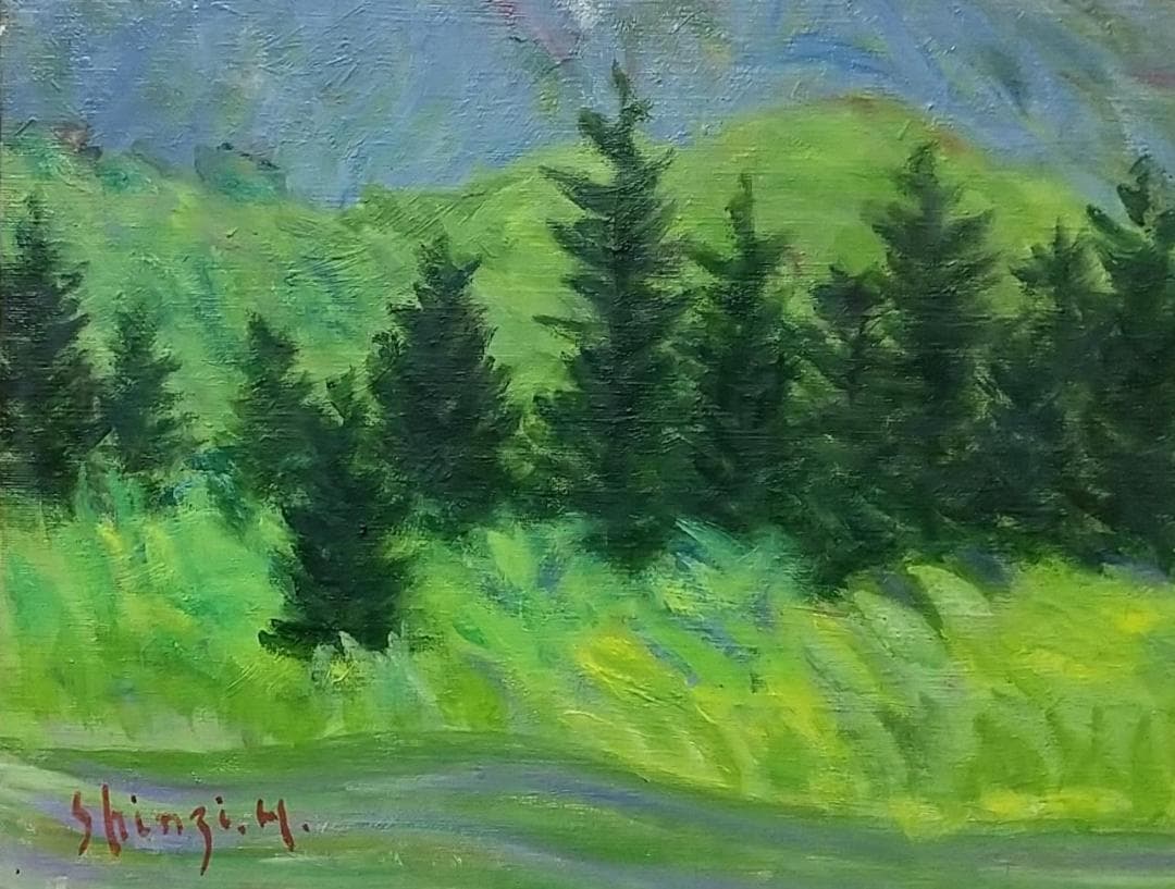 油絵 絵画 「利尻富士」F8