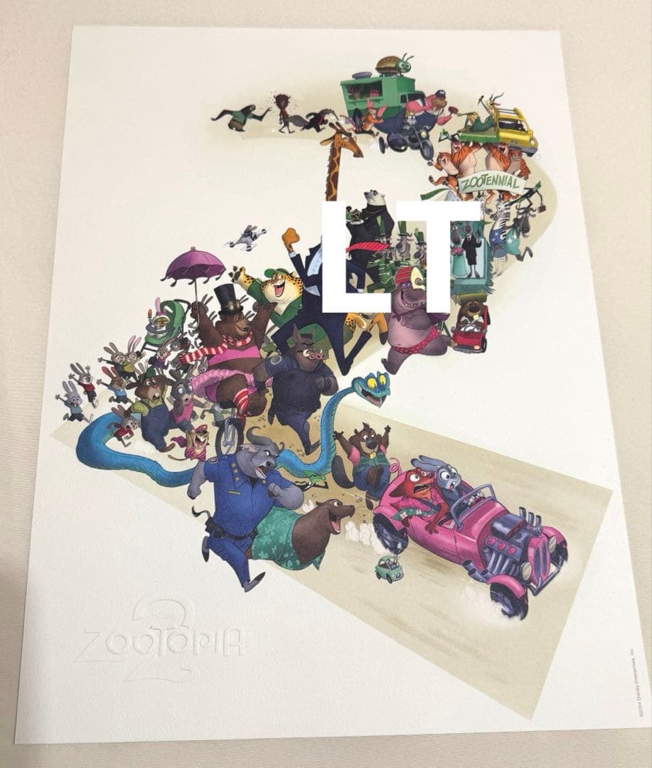 ズートピア2 D23 expo リトグラフ　ポスター　ニック　パウバート ズートピア2 D23 expo リトグラフ ポスター ニック パウバート D23