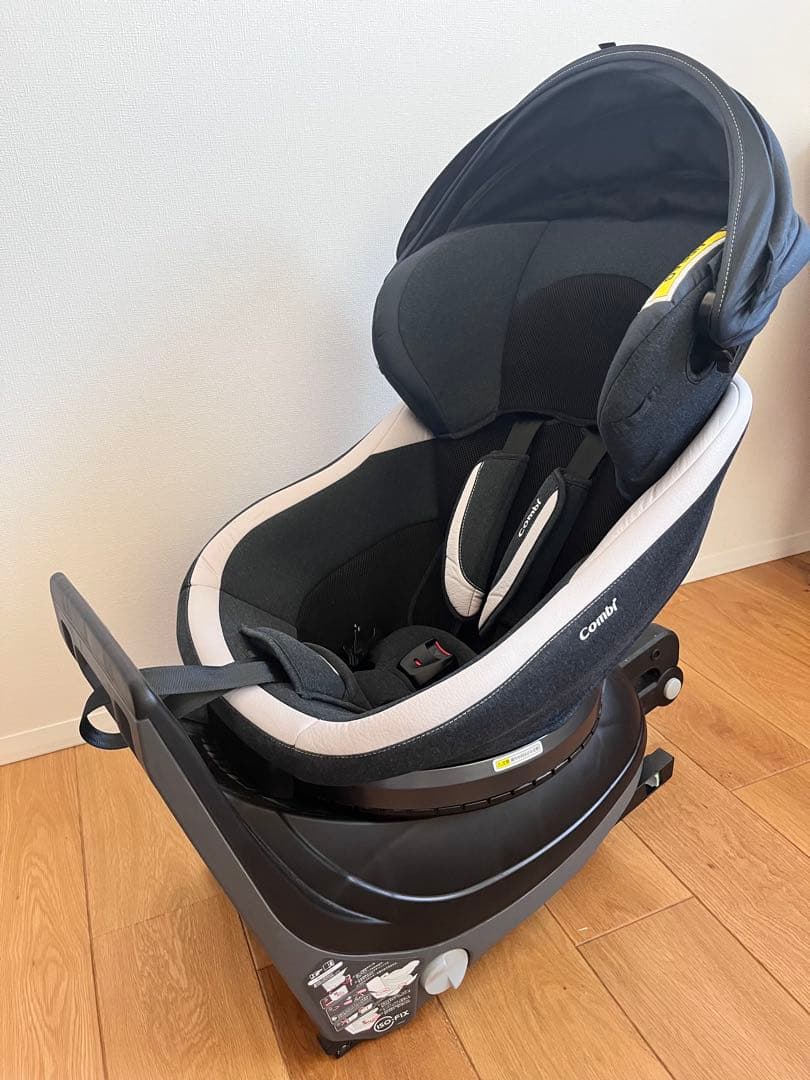 美品！Combi 回転式チャイルドシート ネイビー/グレー　JJ800