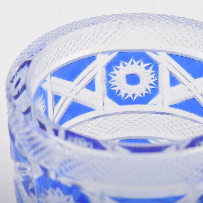 茶道具 硝子工芸 星野工房 義山 切子 蓋置 共箱 C 9072 - メルカリ