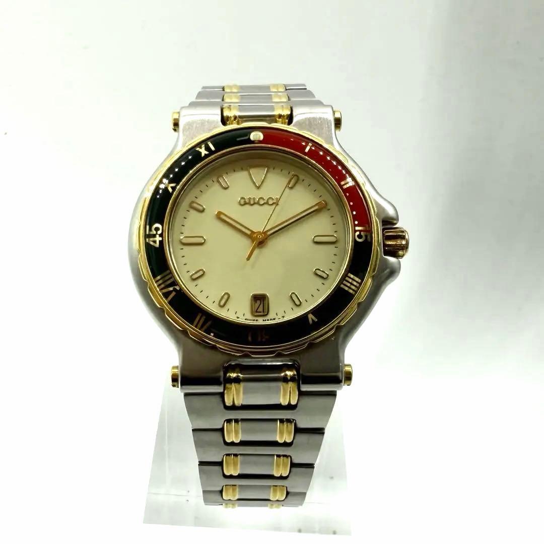 【稼働/廃盤モデル】グッチ 腕時計 9700M クラシックダイバー コンビ 赤緑