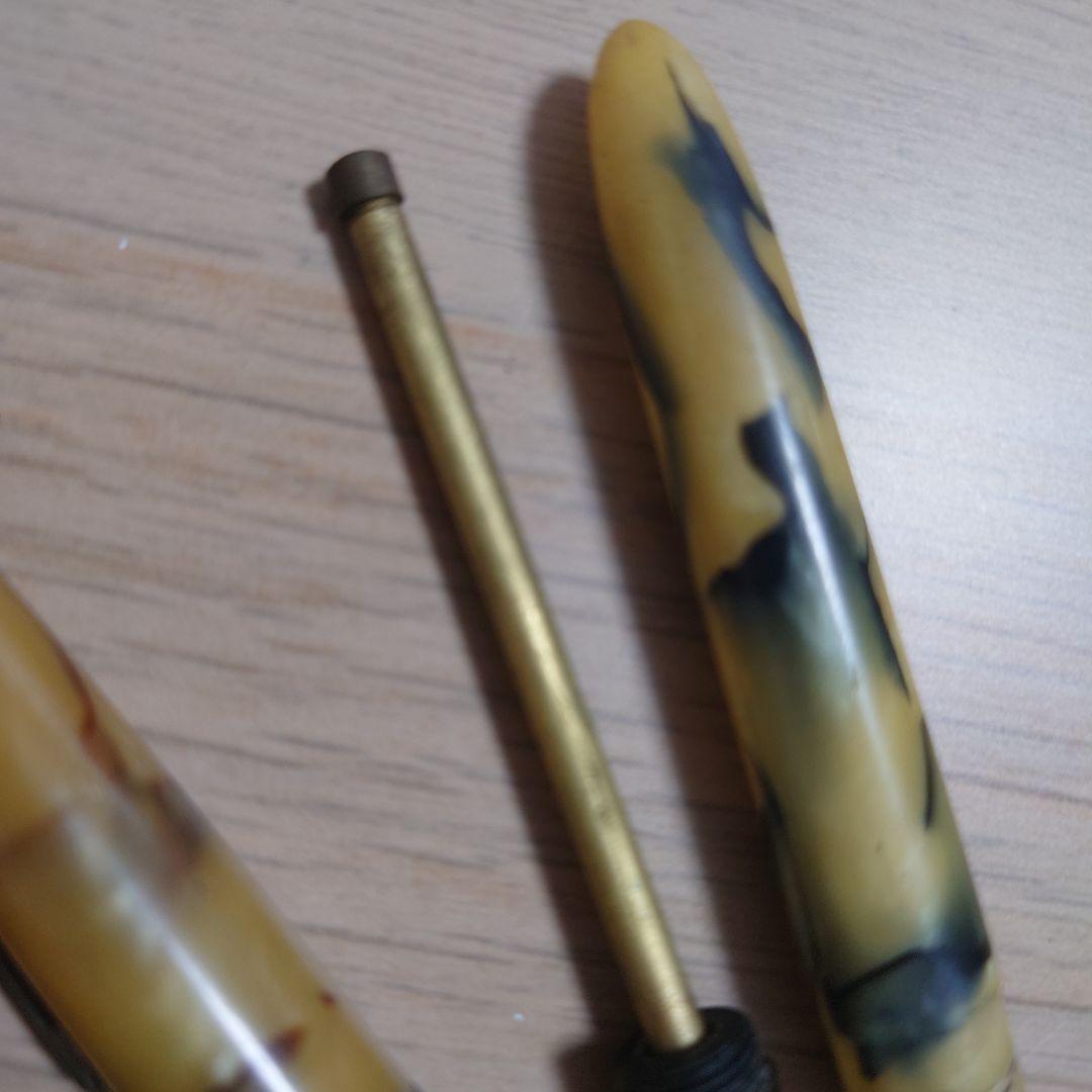 ヴィンテージ MORISON モリソン 万年筆 マーブル軸 刻印クリップ