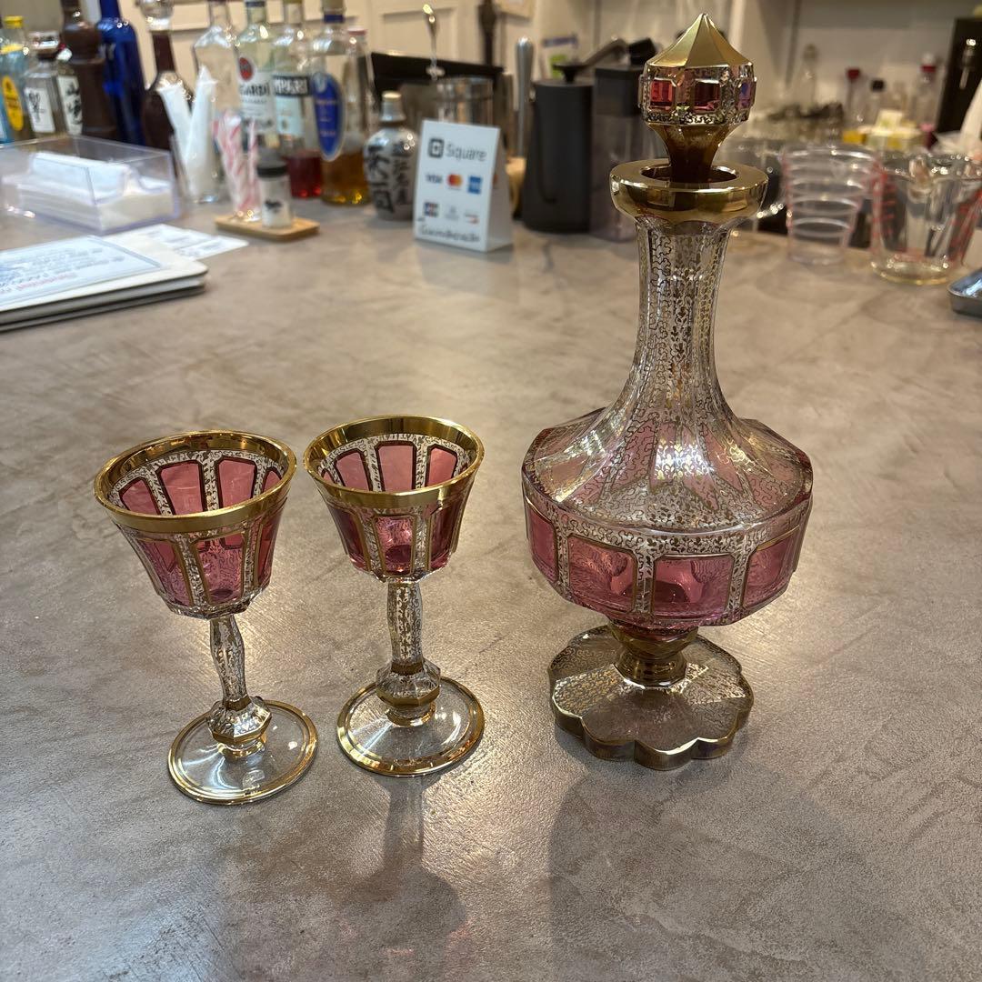 ベネチアンデキャンタワイングラスセット ベネチアンデキャンタ&グラス