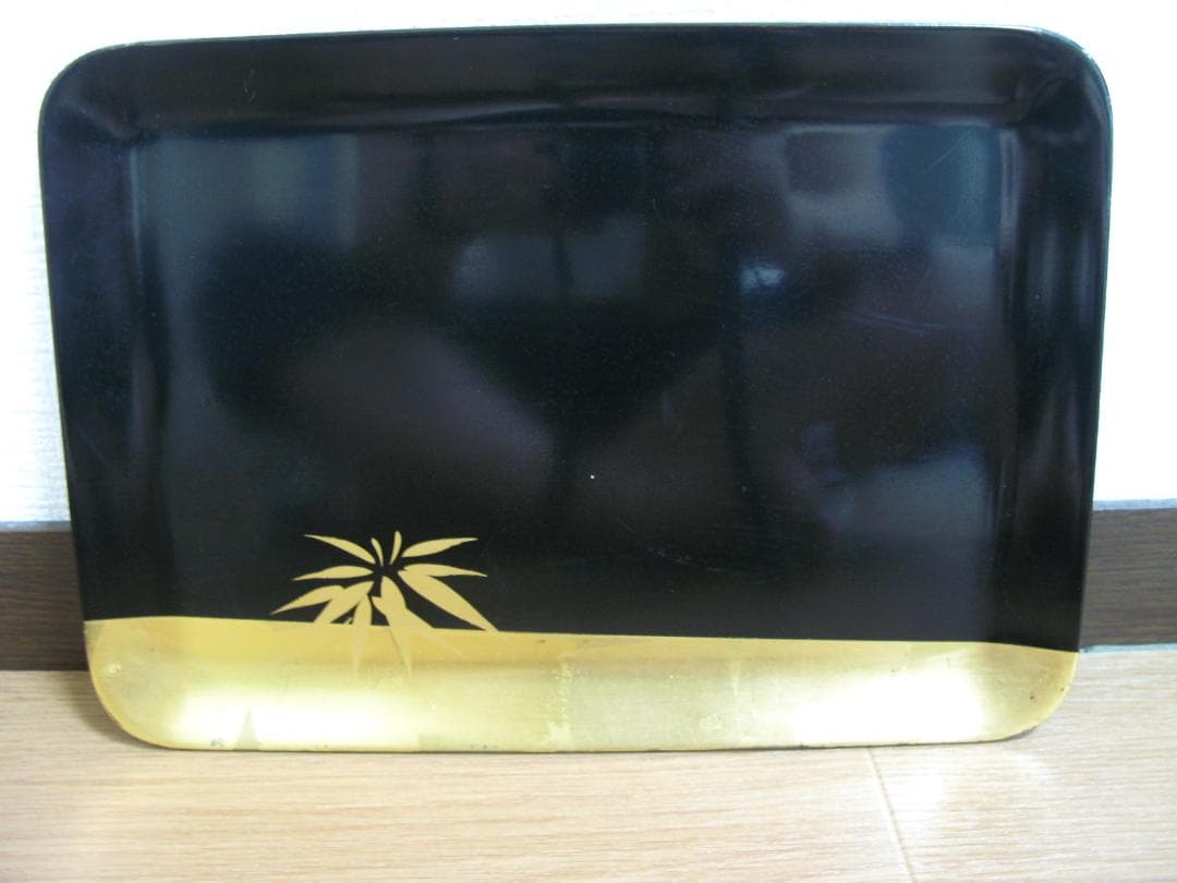 輪島塗 金箔押 千代寿盆